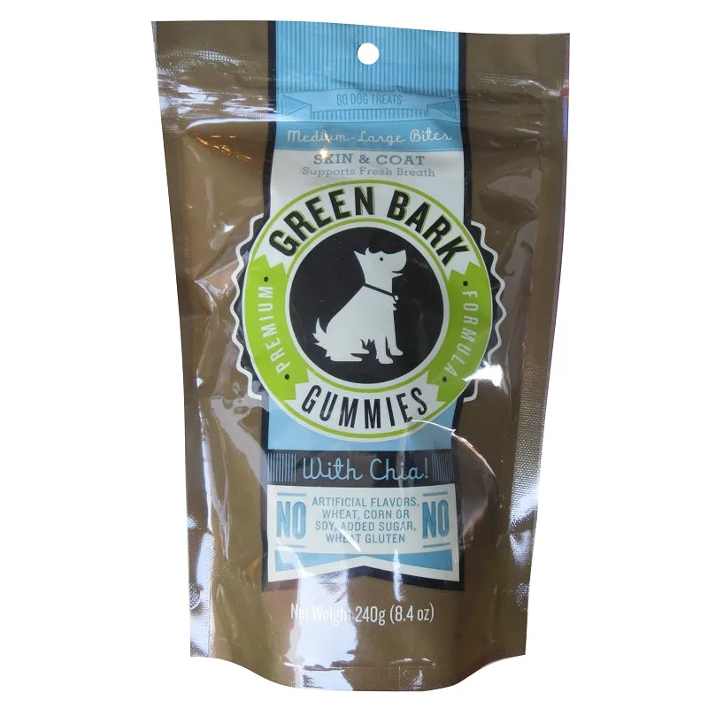 Green Bark Gummies Skin & Coat With Chia Dog Treat 240g