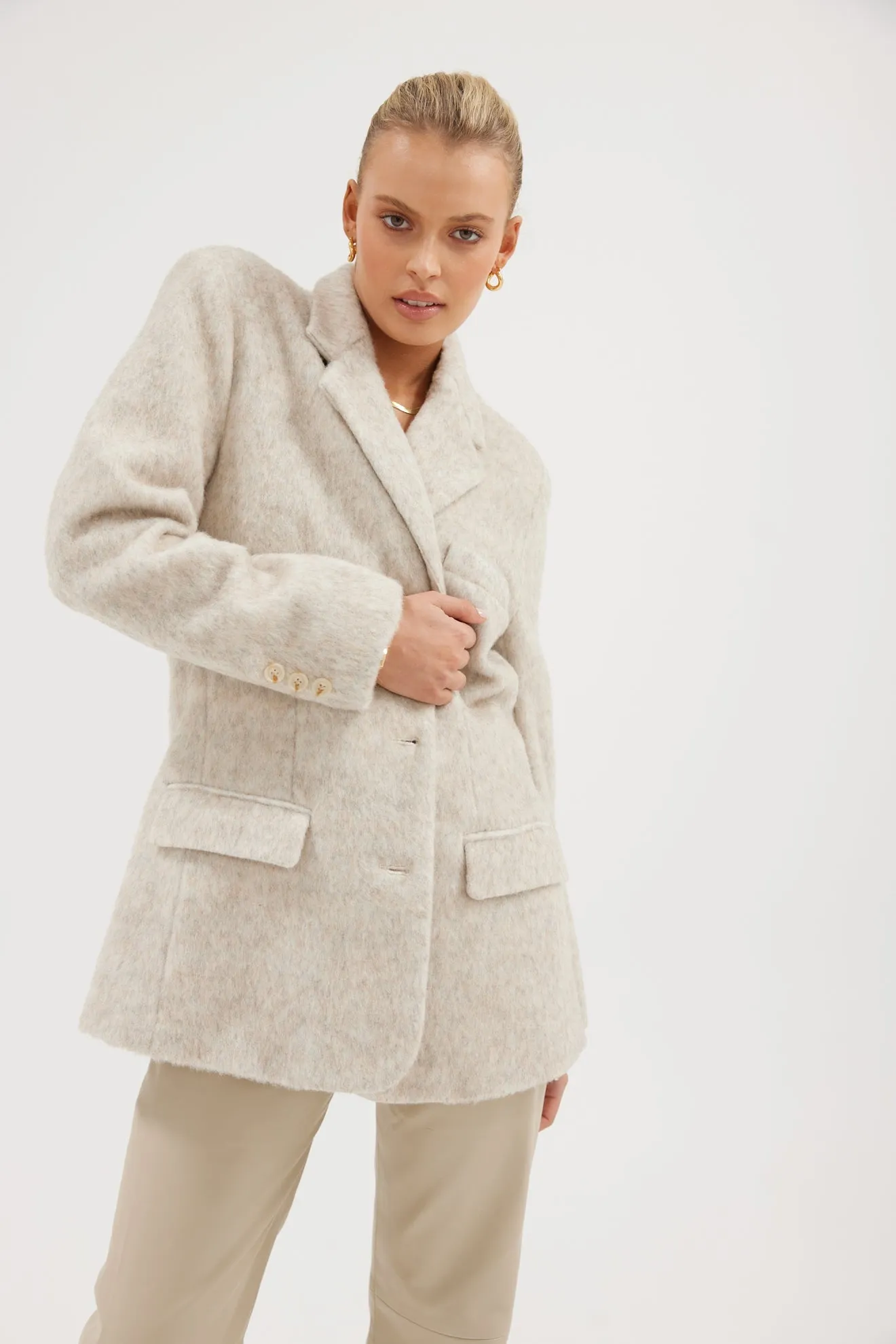 Harper Blazer - Grey Marle