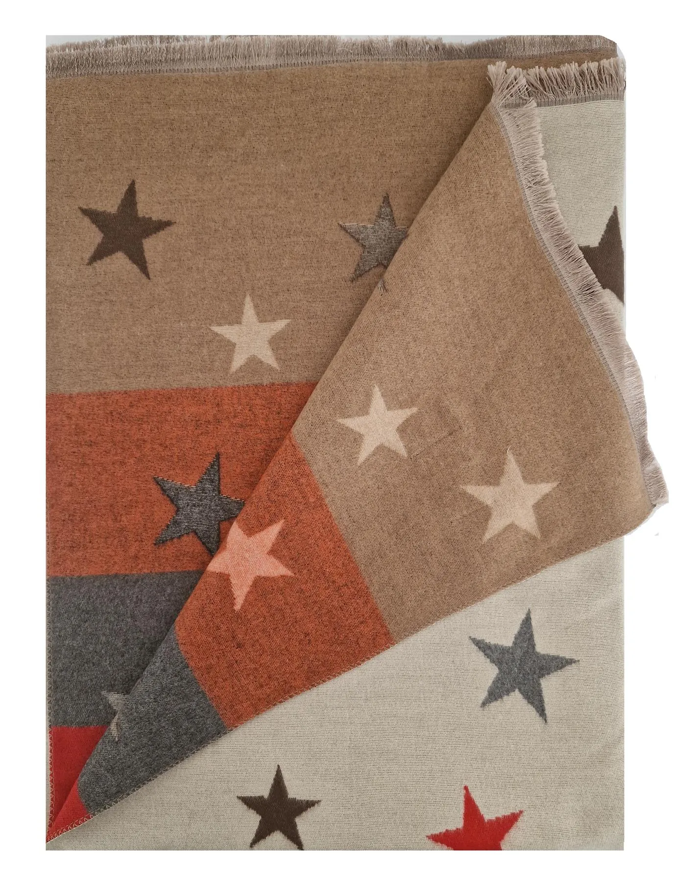 Hazy Blue Womens Pashmina Feel Scarf - Star