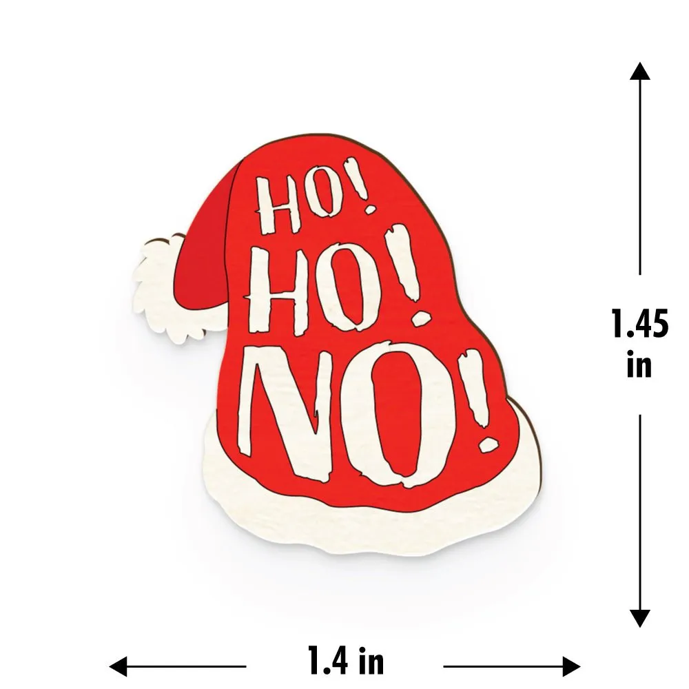 Ho Ho Hat Hand Painted Wooden Pin