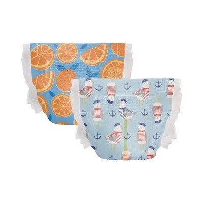 Honest Clean Conscious Disposable Diapers - Feelin' Nauti & Orange You Cute -