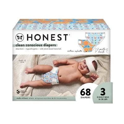 Honest Clean Conscious Disposable Diapers - Feelin' Nauti & Orange You Cute -