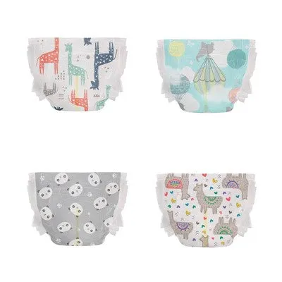 Honest Clean Conscious Disposable Diapers - Four Print Pack- Size 2 - 152ct