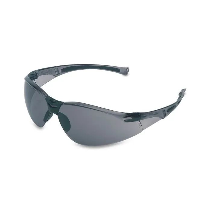 Honeywell Uvex A801 Clear Safety Glasses With Gray Anti-Scratch/Hard Coat Lens, 1 Each