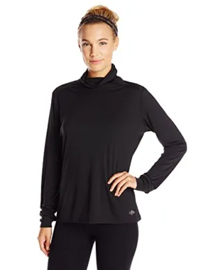 Hot Chillys Wopeach Skins Solid T-Neck Womens Black Medium