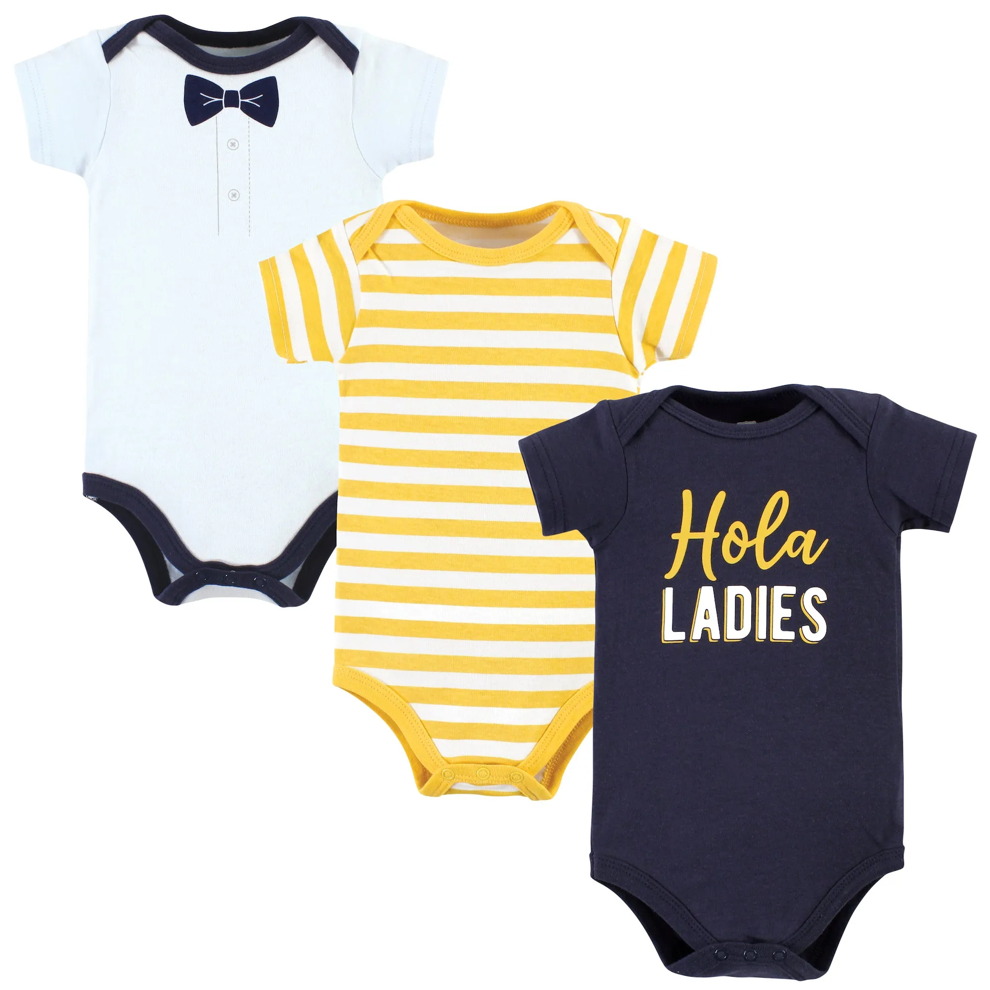 Hudson Baby Cotton Bodysuits, Hola Ladies 3-Pack