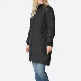 Ilse Jacobsen Long Quilted Coat - Black