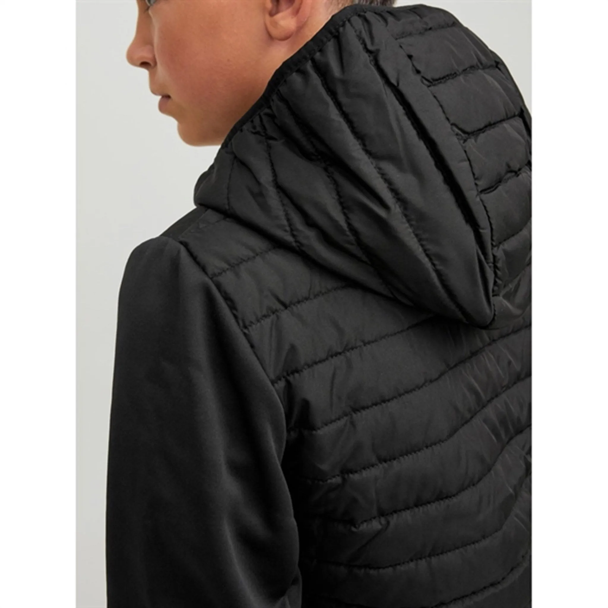 Jack & Jones Junior Black Multi Quilted Transitional Jacket Noos