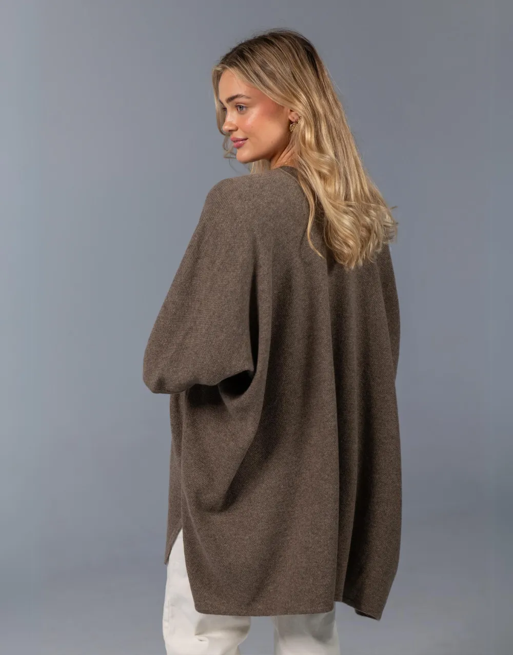 Kimono Poncho in Bison