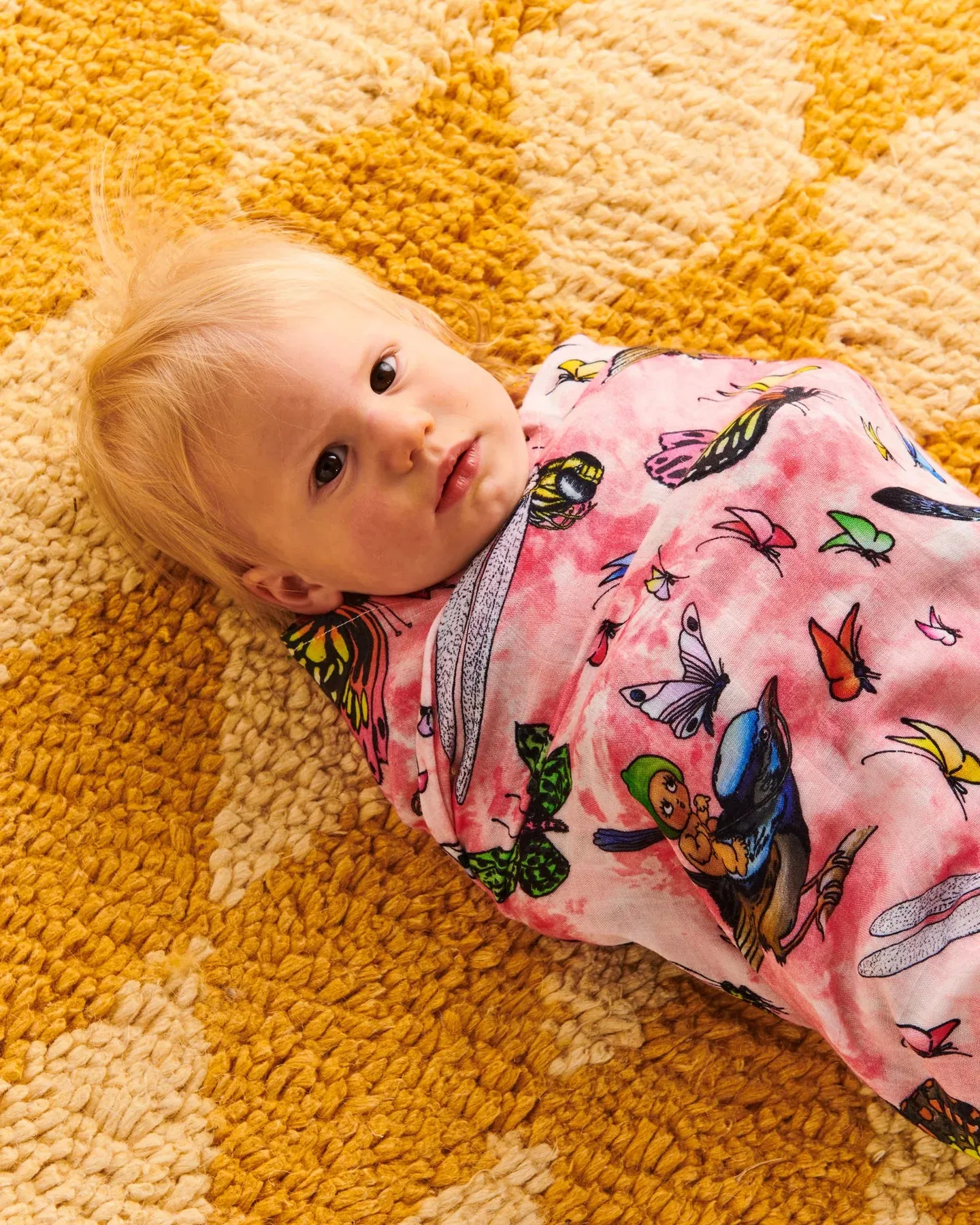 Kip & Co x May Gibbs Fly Baby Bamboo Swaddle