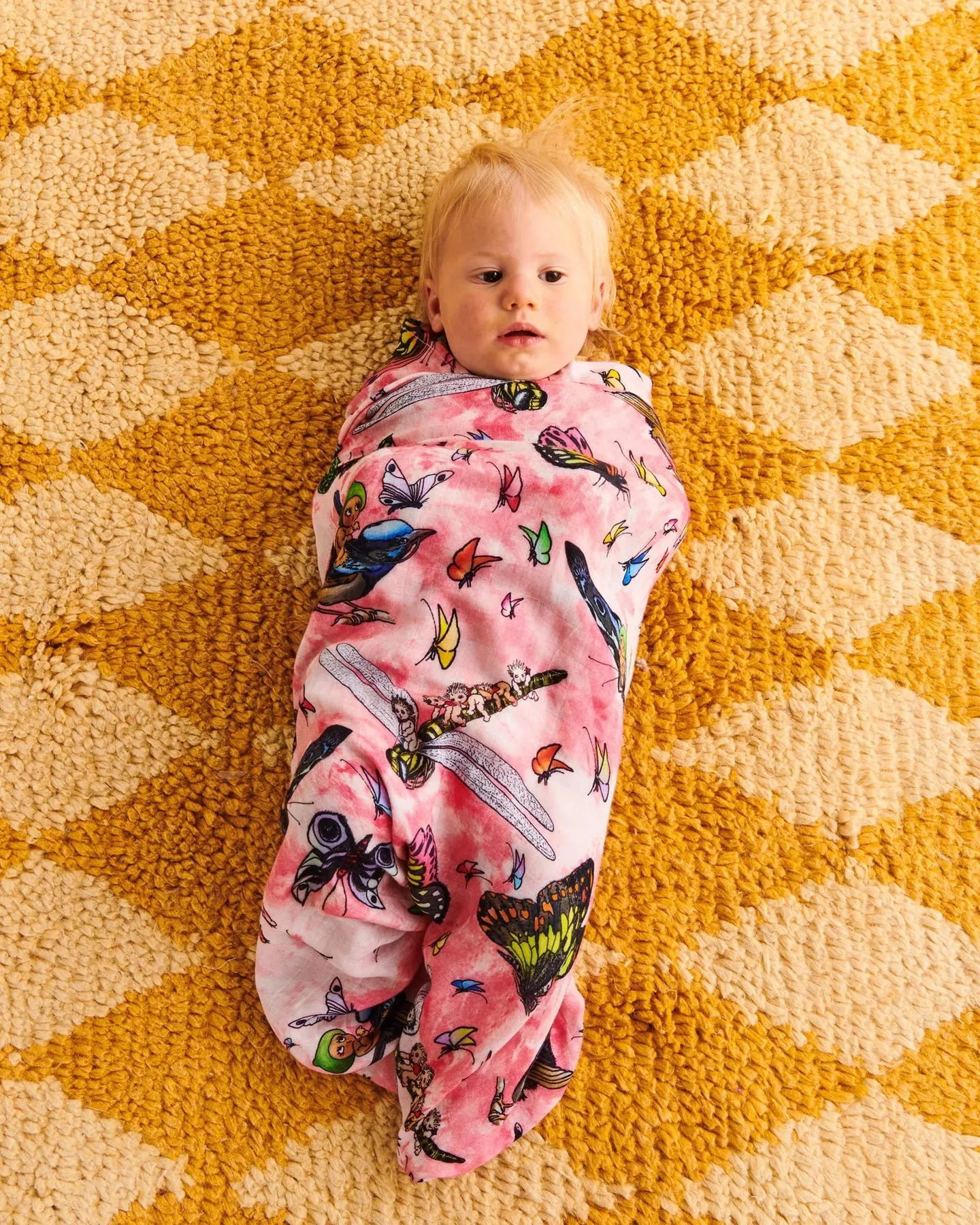 Kip & Co x May Gibbs Fly Baby Bamboo Swaddle