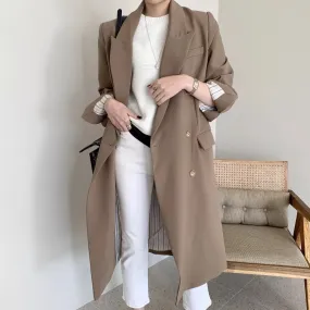 [Korean Style] Alexia Double Breasted Fit Blazer Coat