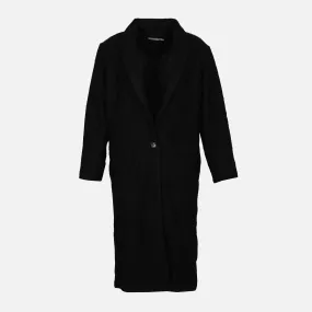 LADIES TEXTURED COTTON BLEND COAT