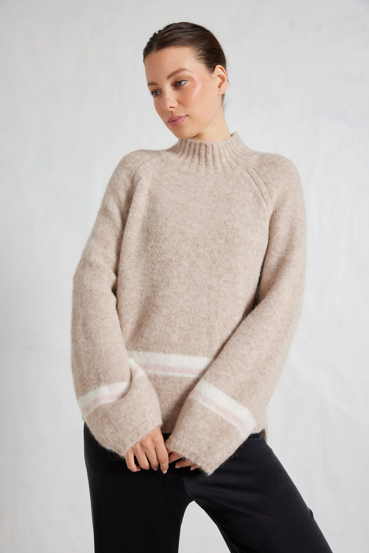 Leona Alpaca Sweater in Almond