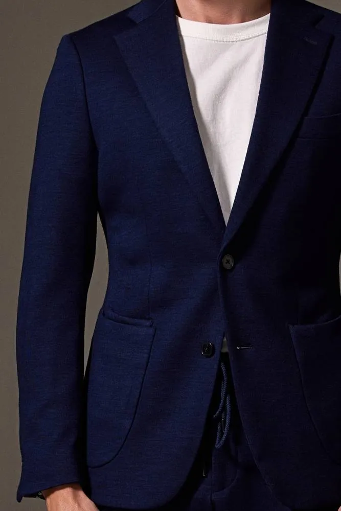 Liam Sports Jacket - Navy Wool Jersey