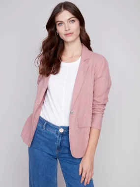 Lined Button Up Blazer