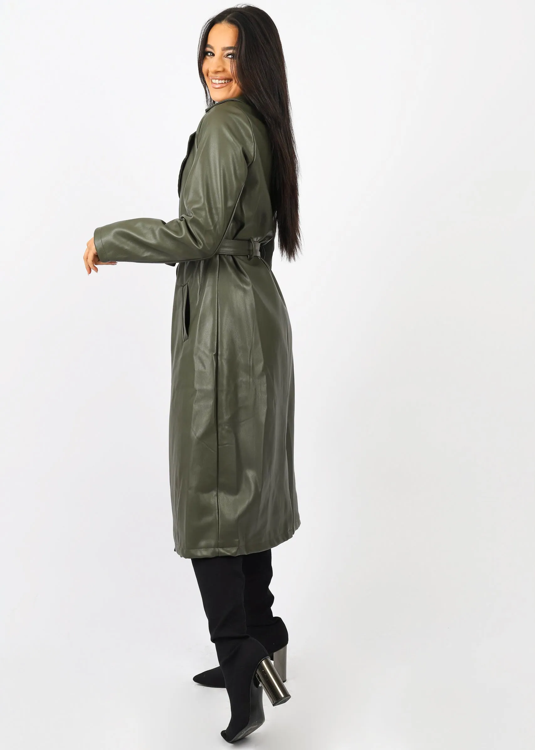 Lola Long Sleeve Coat With Belt