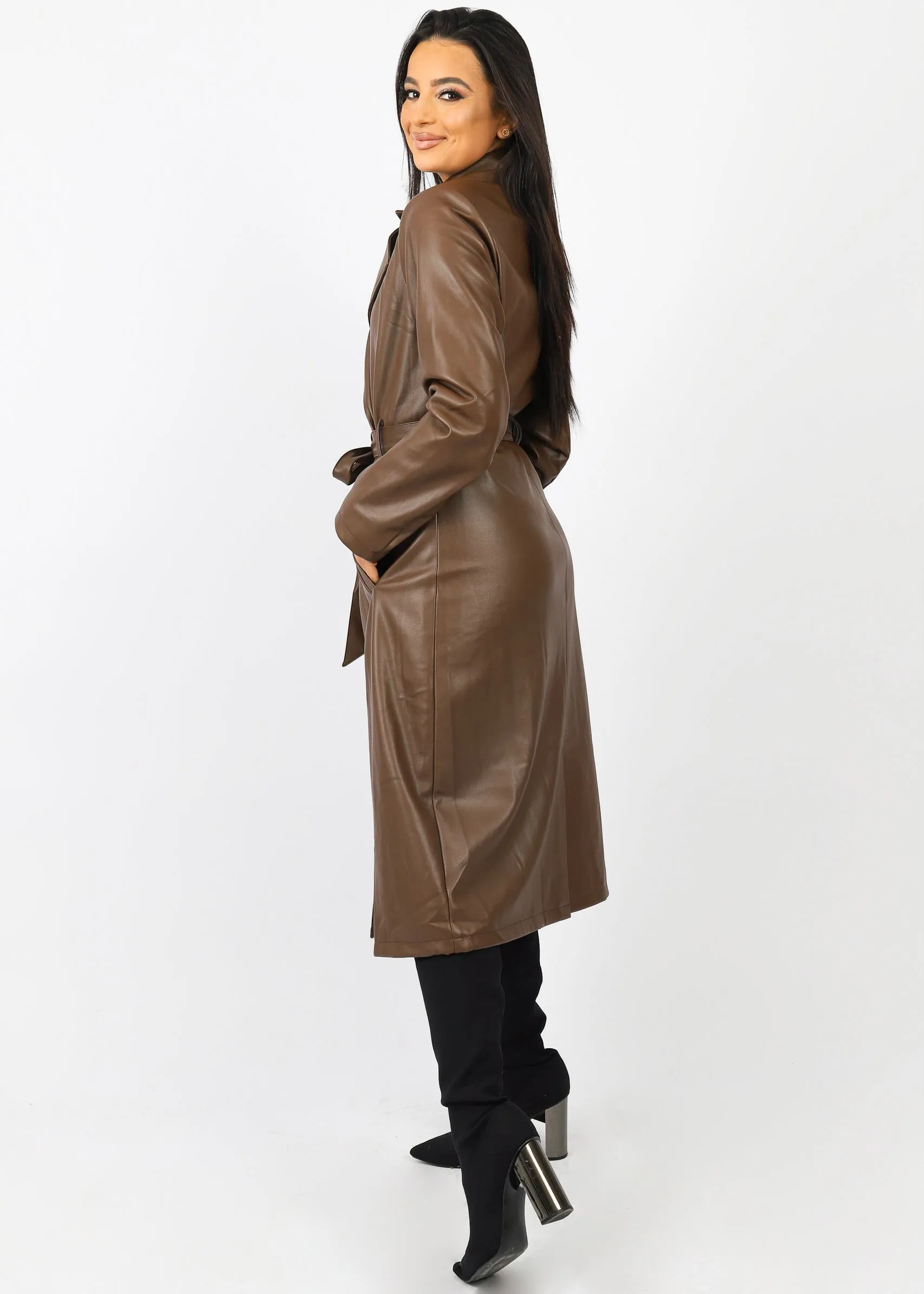 Lola Long Sleeve Coat With Belt