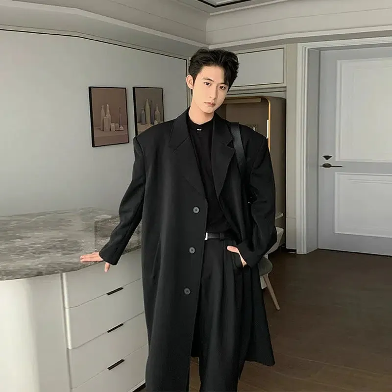 Long Single-breasted Trench Coat