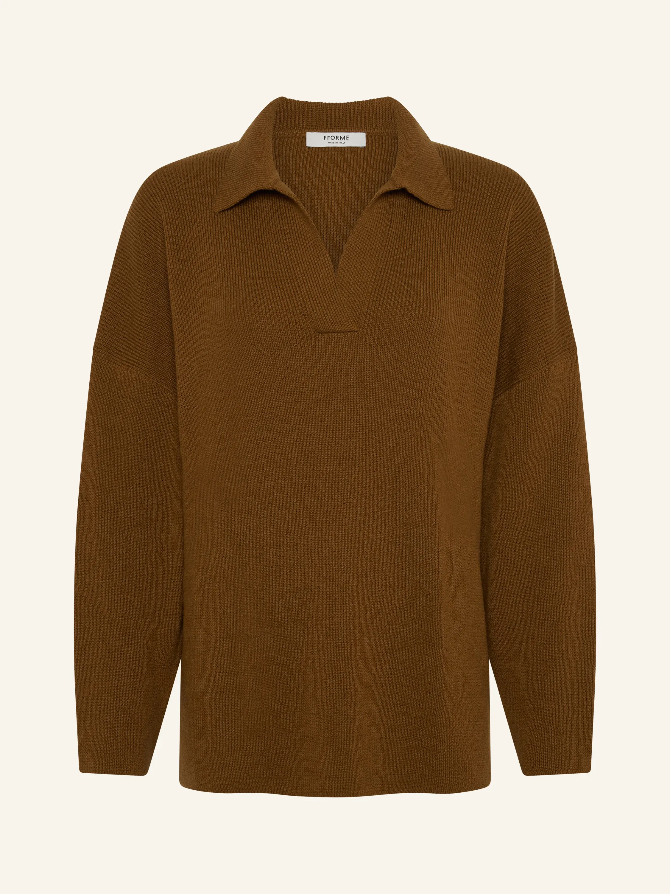 LOUISE Ribbed Polo Sweater