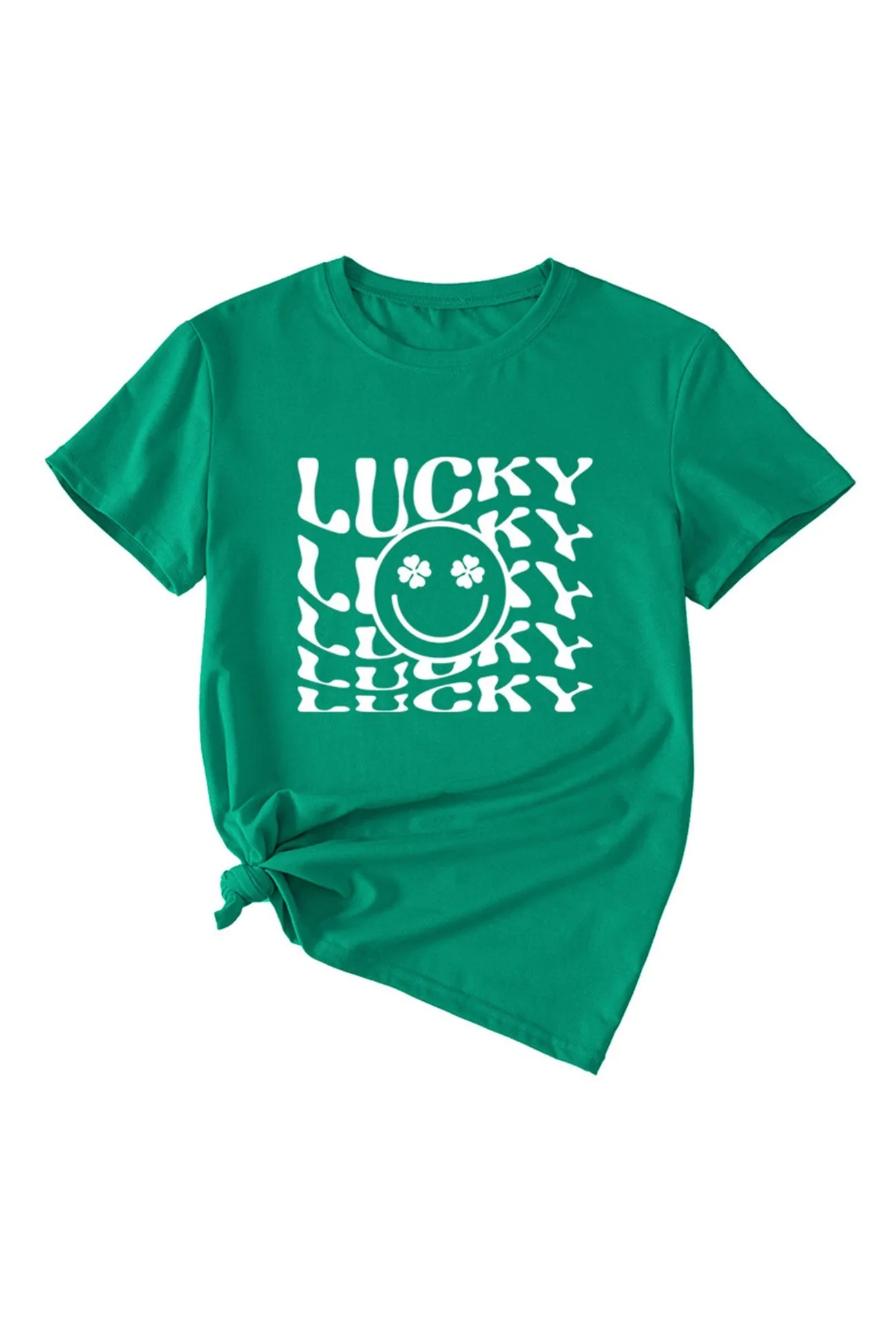 Lucky Smile Clover Printed T-shirt