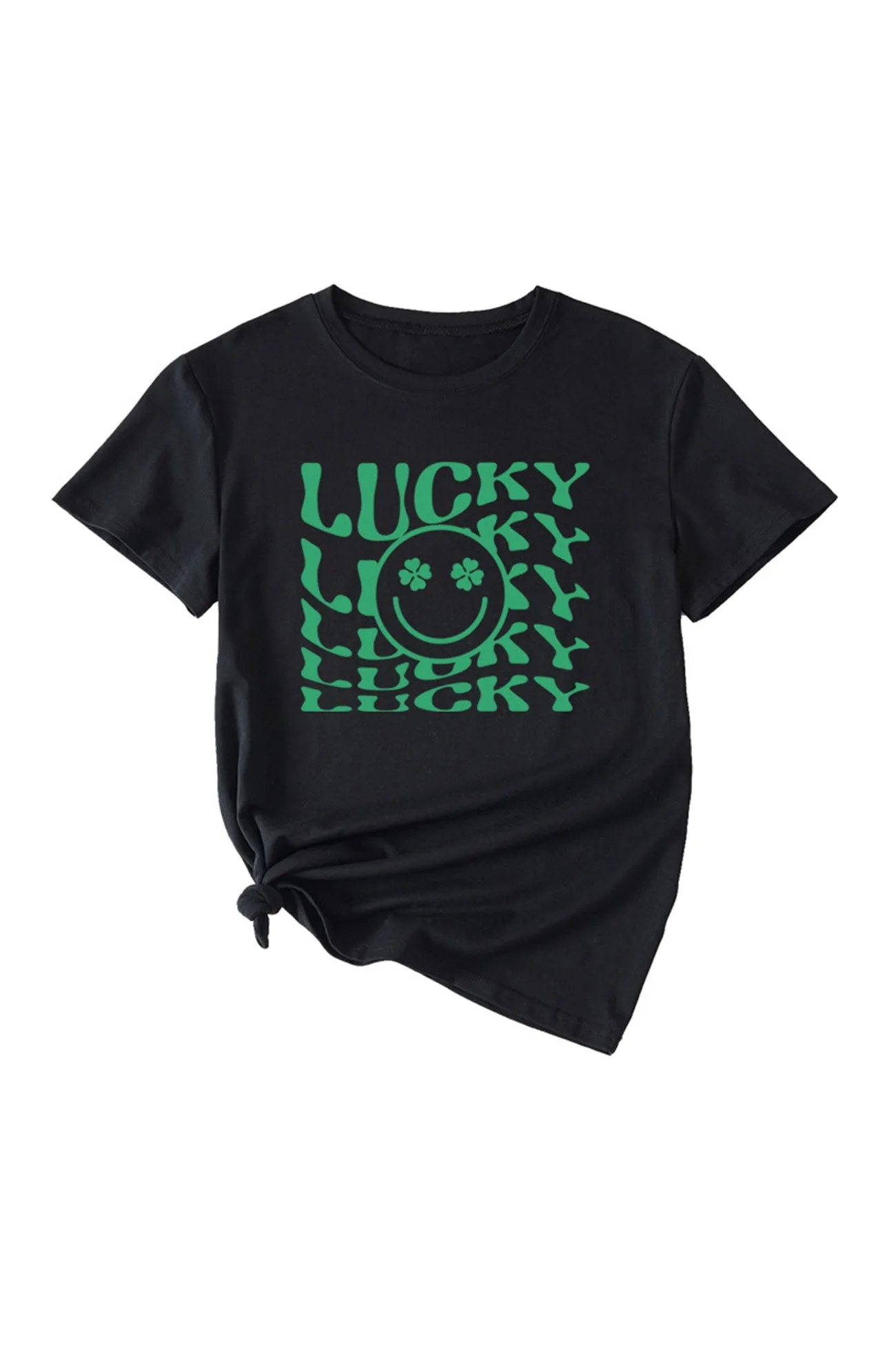 Lucky Smile Clover Printed T-shirt