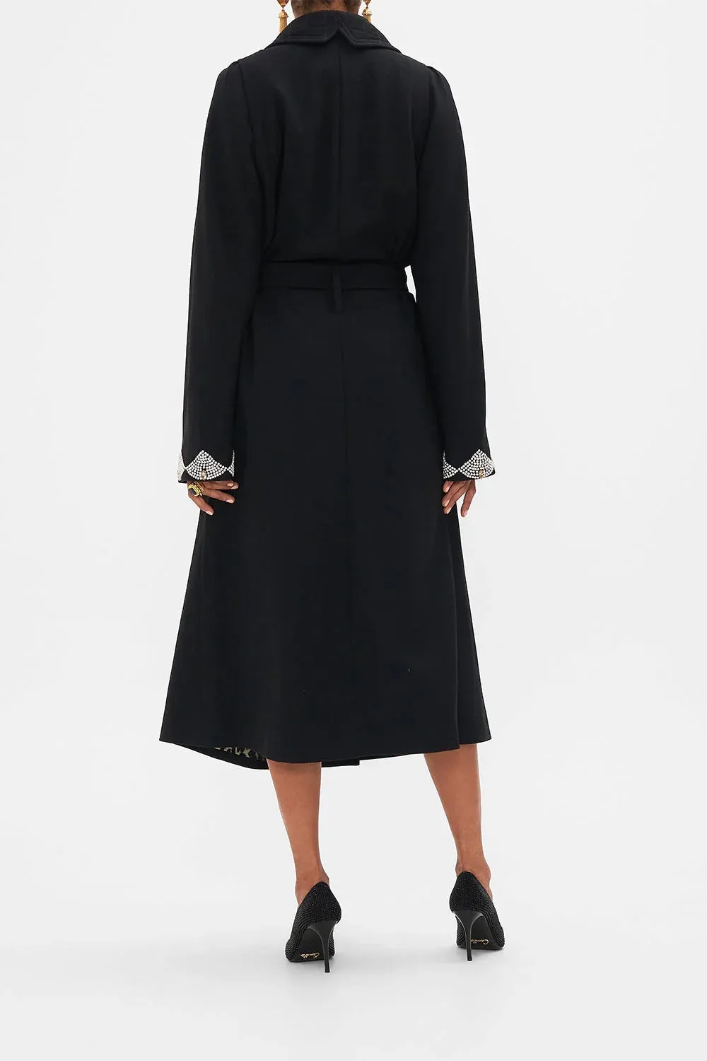 Magic In The Manuscripts Quilted Collar Wool Coat