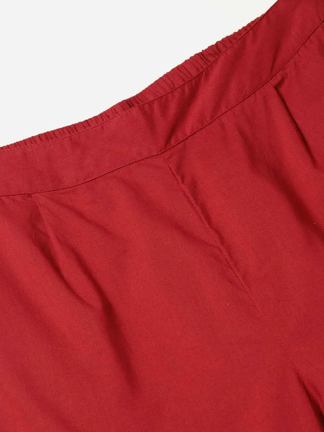 Maroon Ethnic Wear Cotton Pants