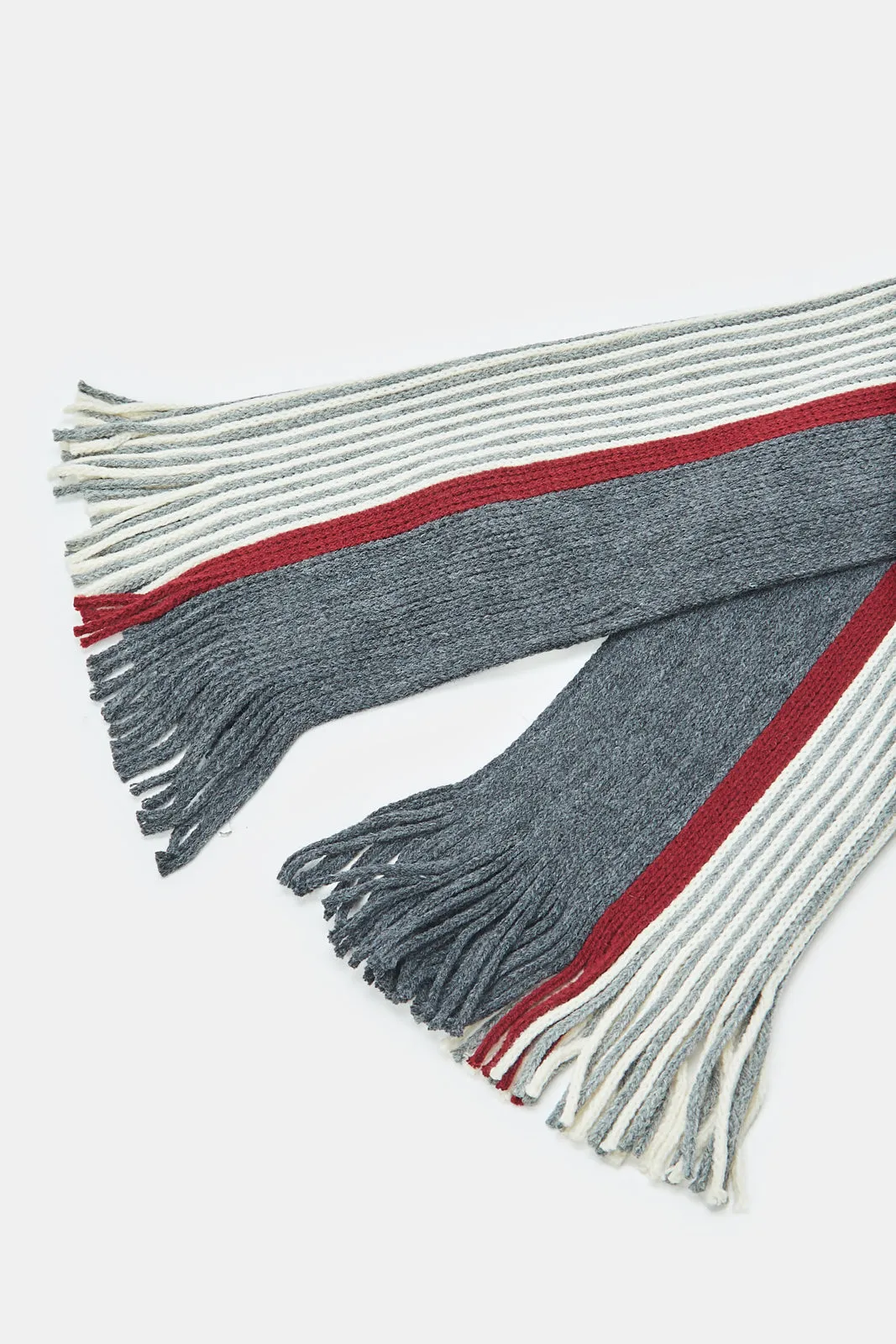 Men Grey Single Classic Scarf