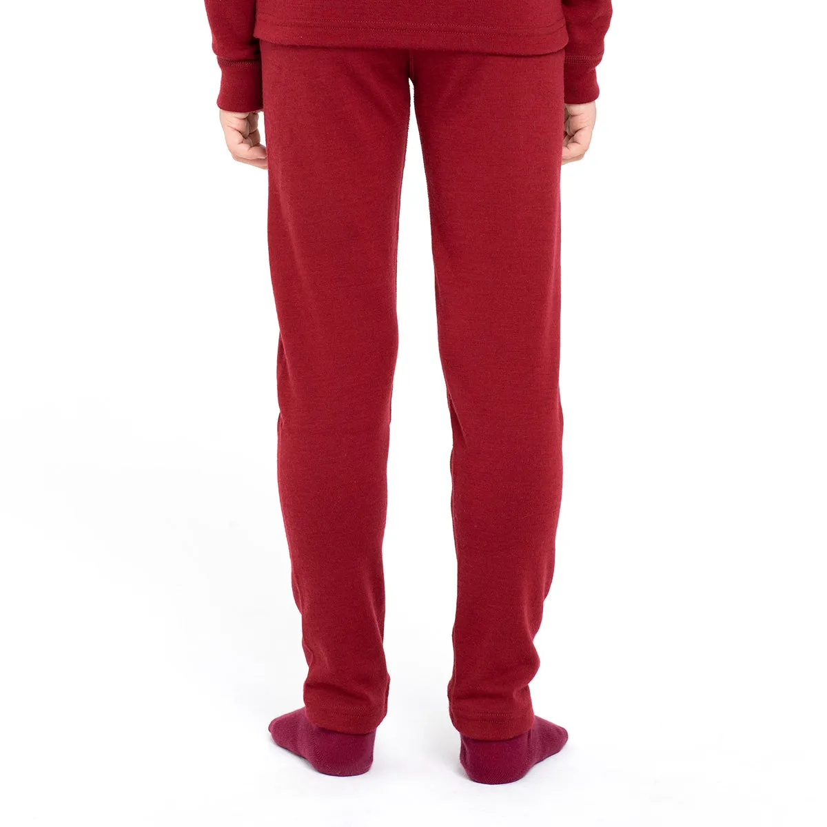 MENIQUE 100% Merino Wool Kids Pants Royal Cherry