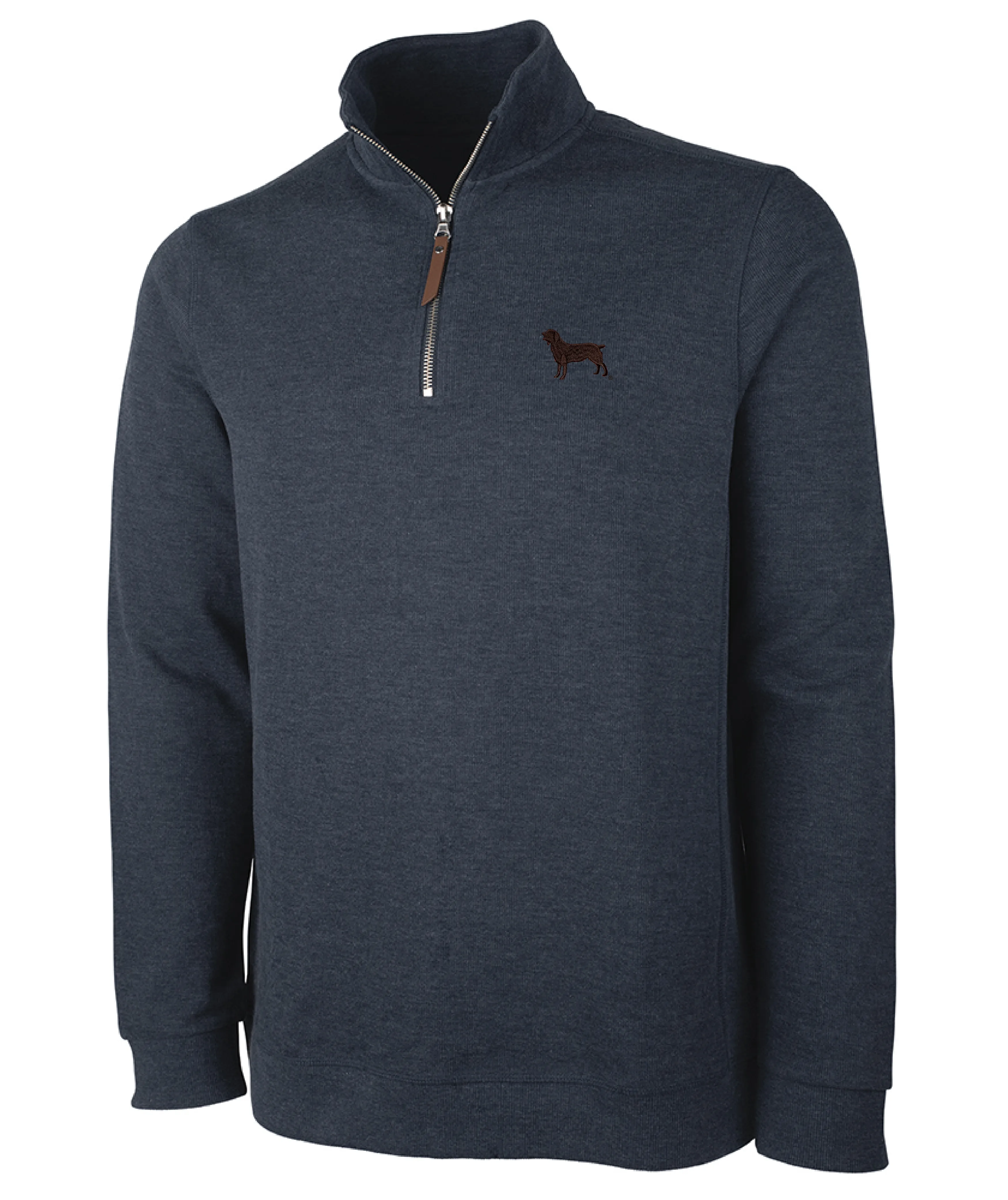 Men's Hudson Quarter Zip Pullover with Boykin Spaniel Society Official Silhouette