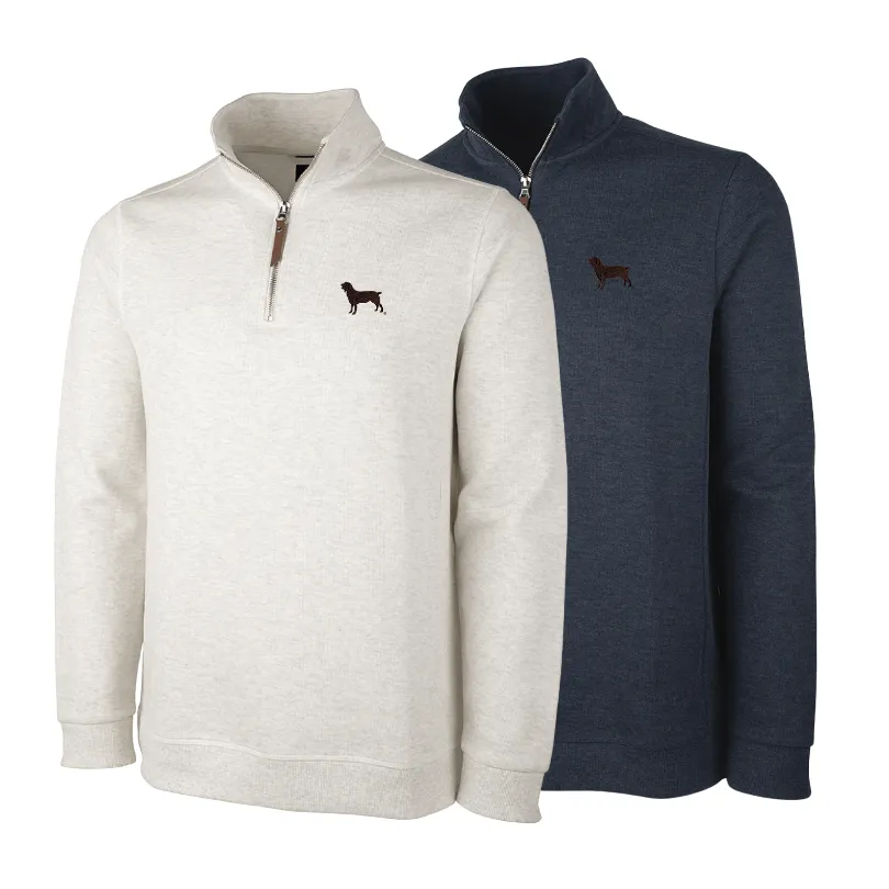 Men's Hudson Quarter Zip Pullover with Boykin Spaniel Society Official Silhouette