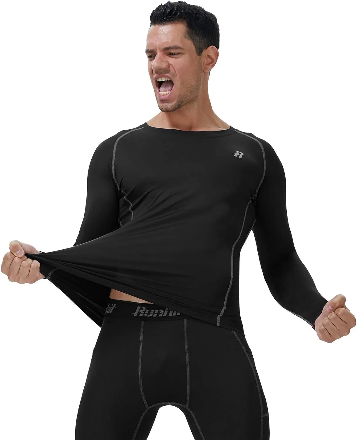 Men's Long Sleeve Cool Dry Athletic Compression shirts