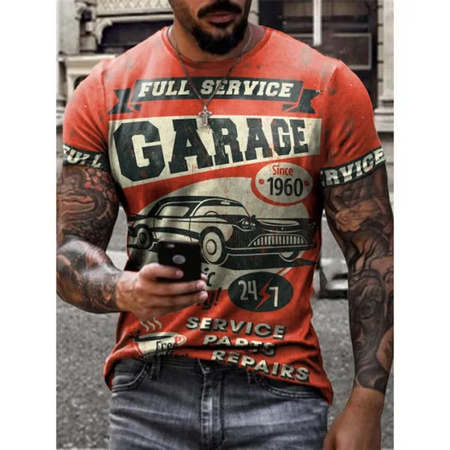 Men's short-sleeved T-shirt oversized retro short-sleeved summer new T-shirt fashion Harajuku ethnic alphabet T-shirt