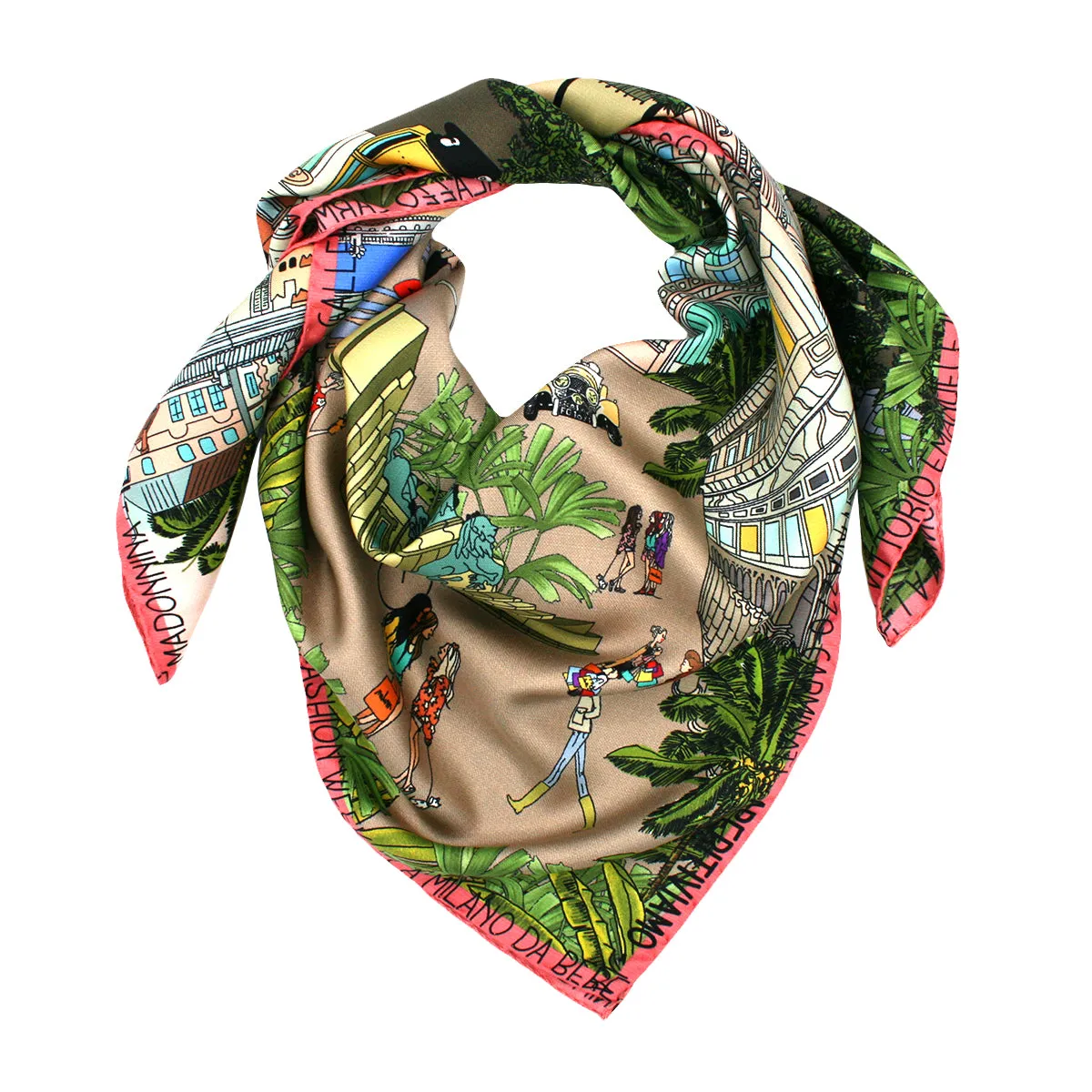 Milan silk scarf 90