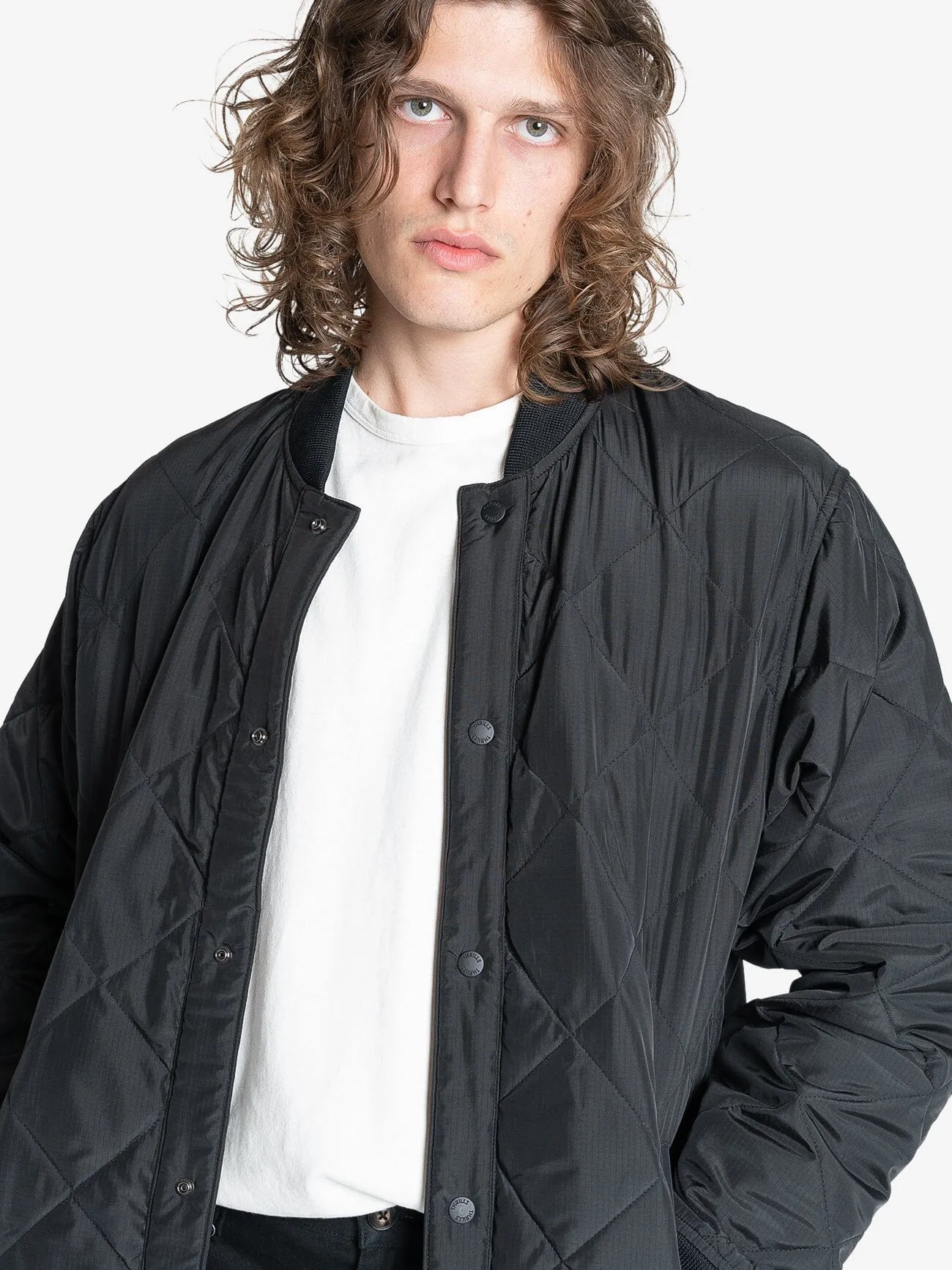 Minimal Thrills Quilt Work Jacket - Black