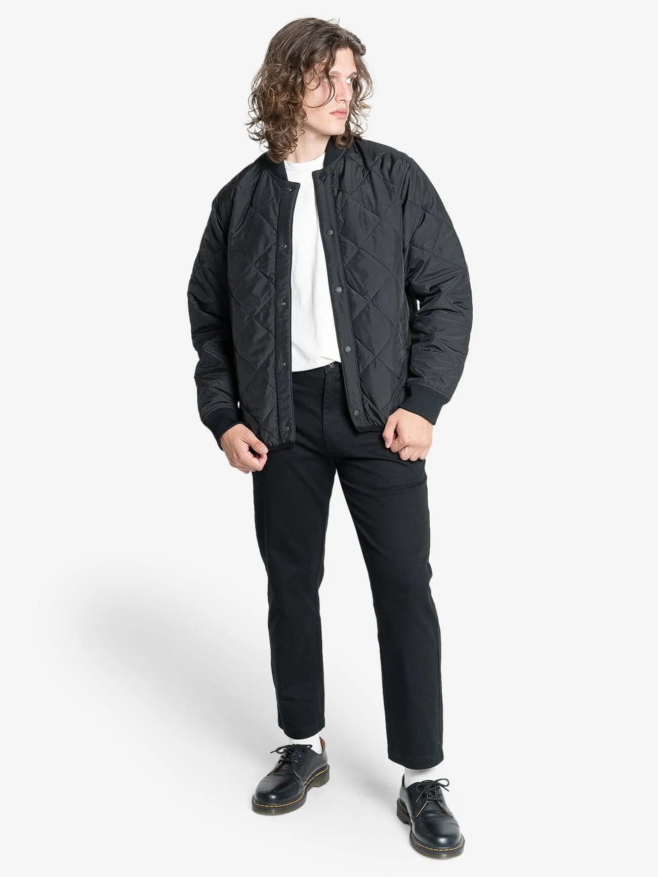 Minimal Thrills Quilt Work Jacket - Black