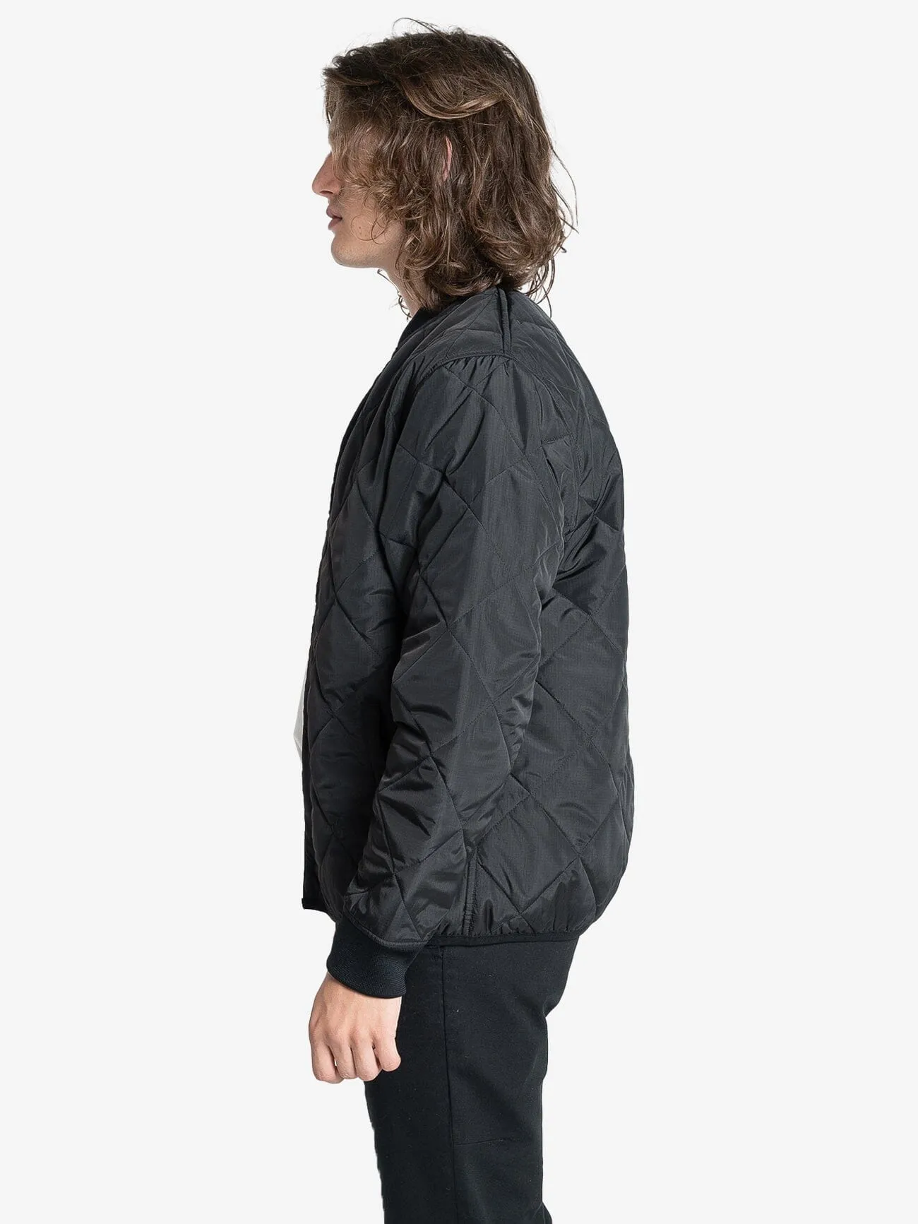 Minimal Thrills Quilt Work Jacket - Black