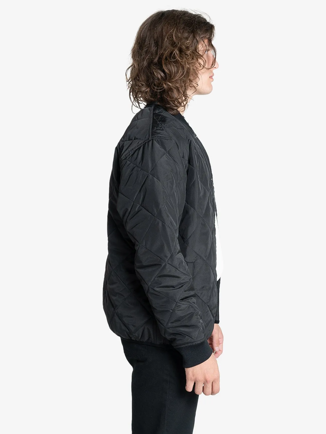 Minimal Thrills Quilt Work Jacket - Black