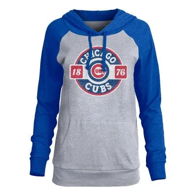 MLB Chicago Cubs Women's Lightweight Bi-Blend Hooded T-Shirt Team Licensed, XS