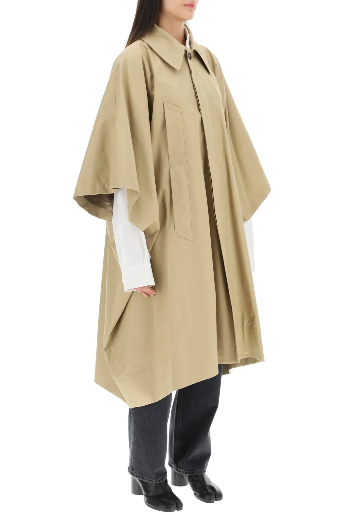 Mm6 maison margiela gabardine trench cape