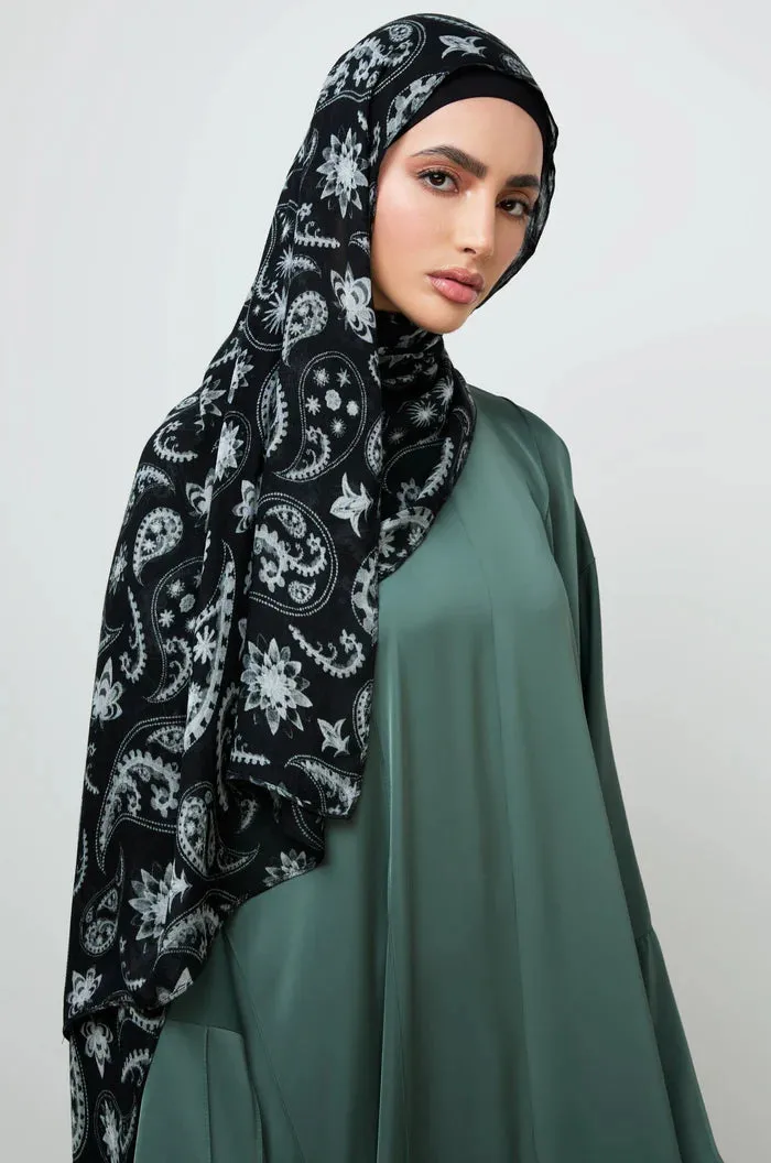 MY006  Hijab - Midnight Paisley hijab/tudung  hijab  printed hijab  printed scarf