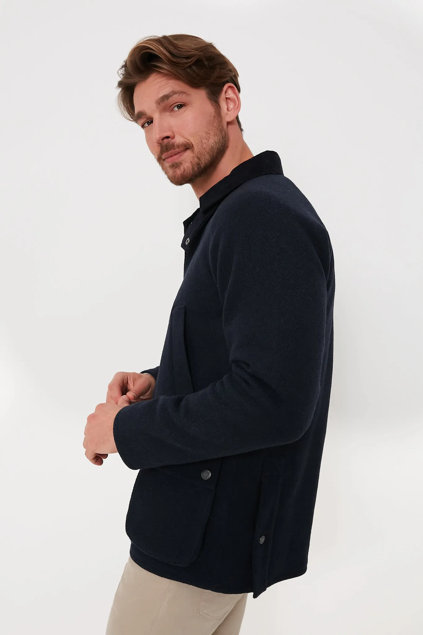 Navy Bedale Wool Jacket