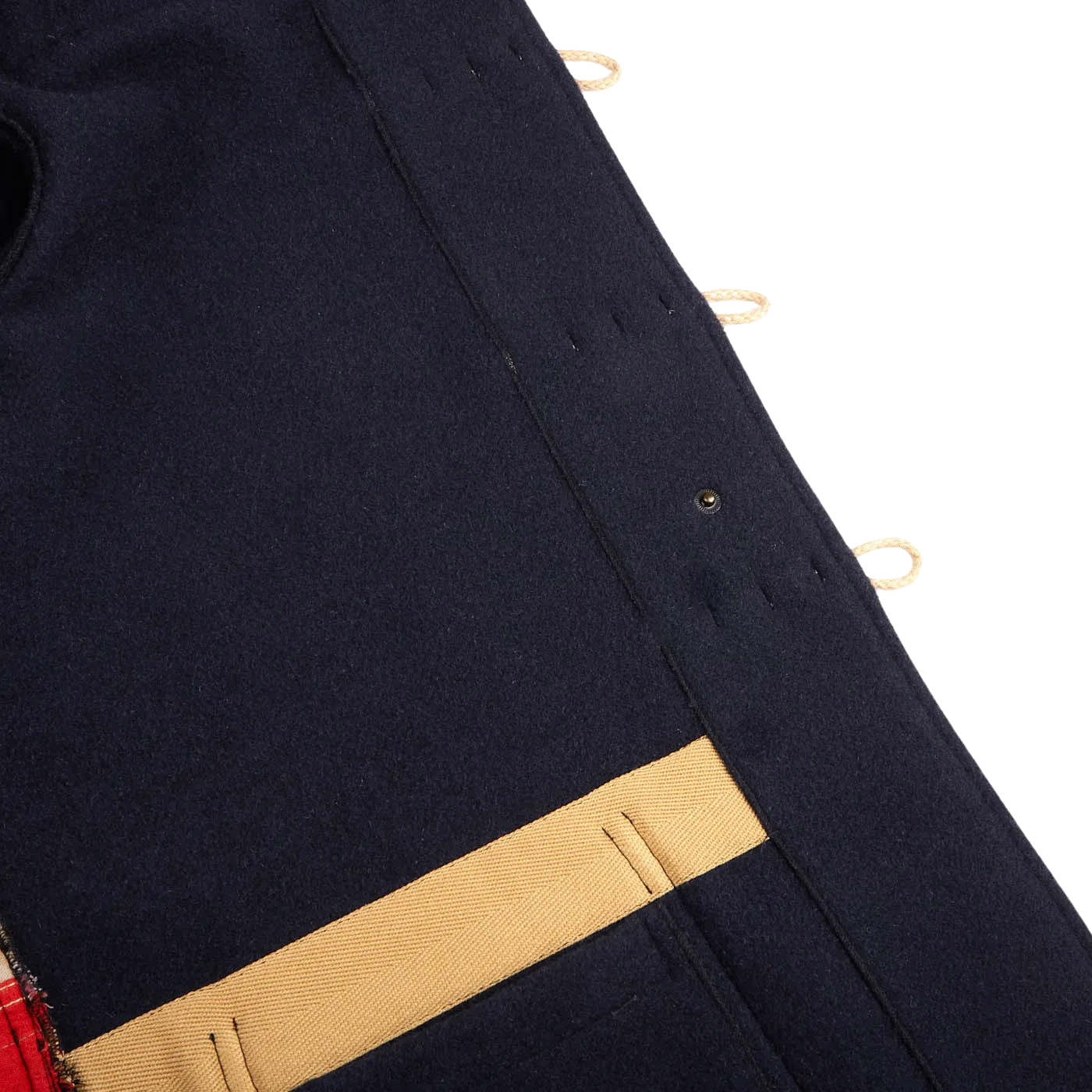 Navy Blue Wool Union Jack Monty Duffle