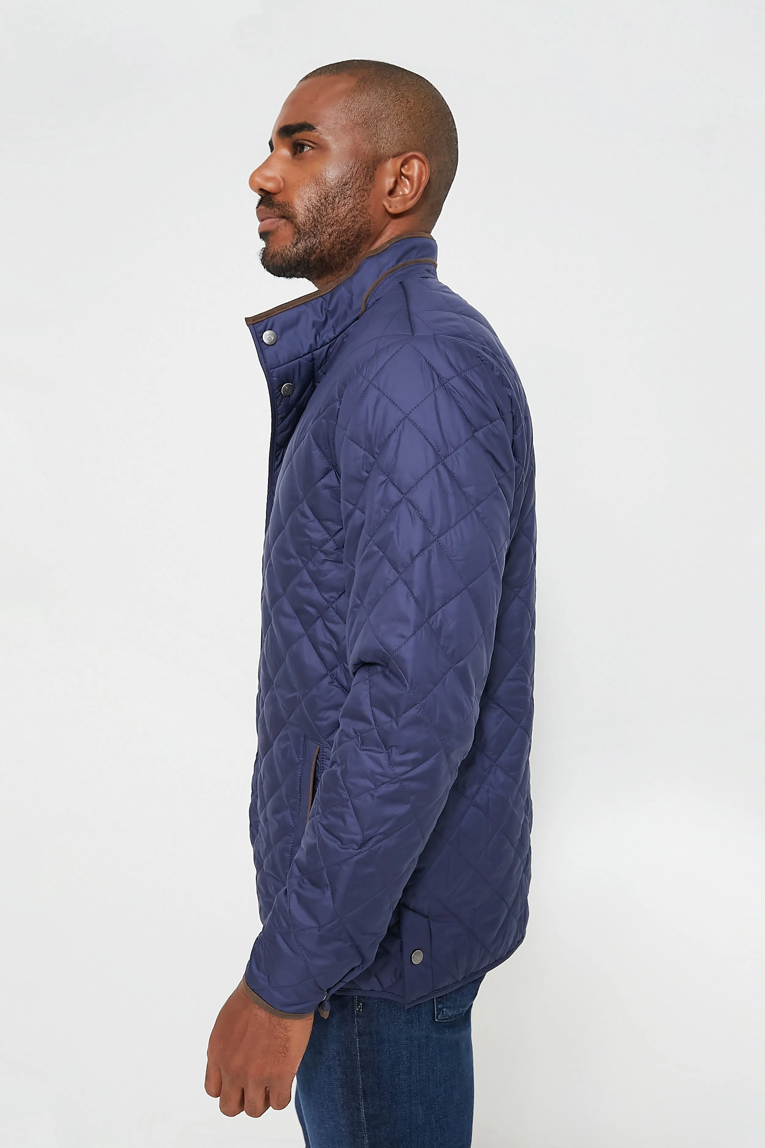 Navy Suffolk Quilted Travel Coat