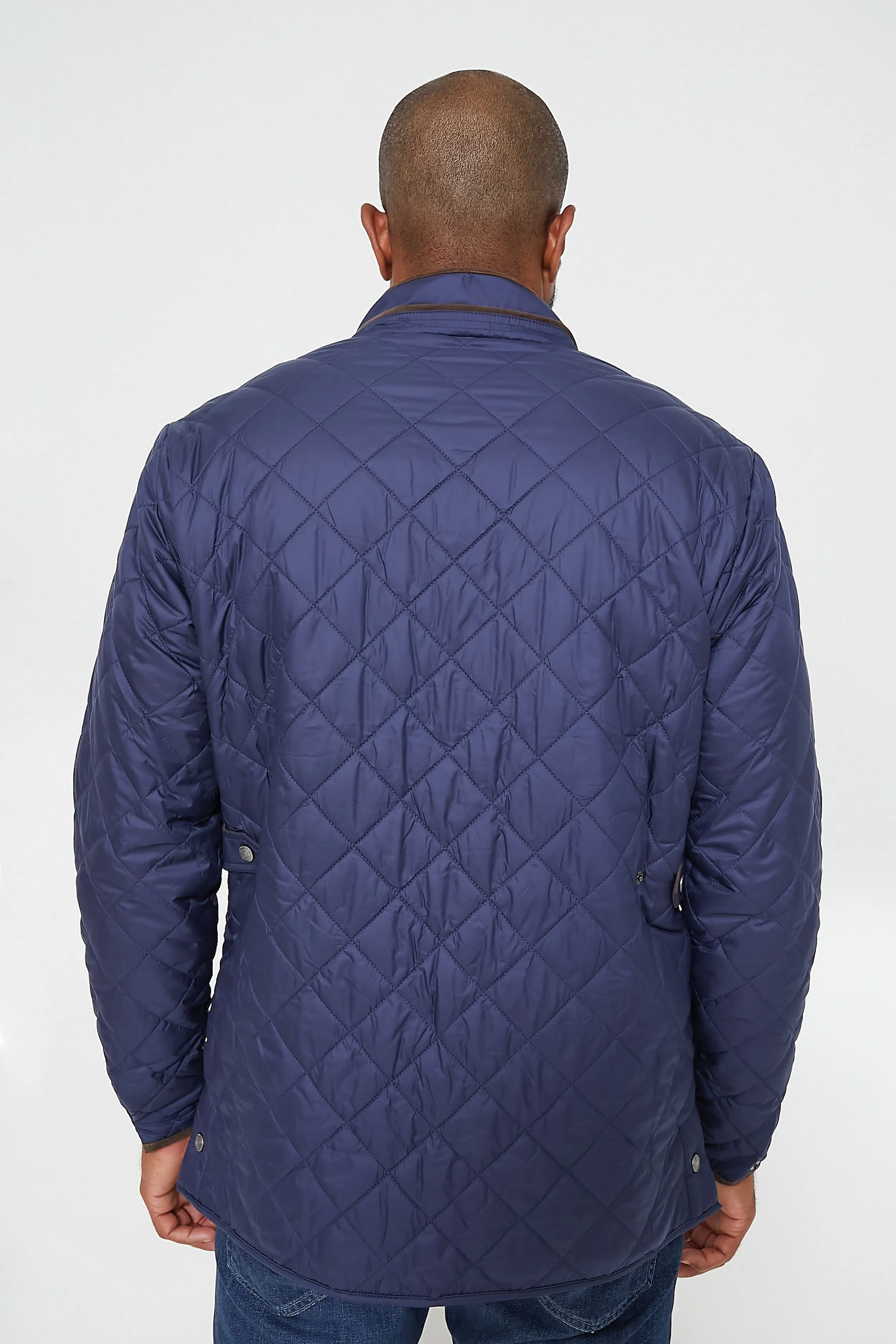 Navy Suffolk Quilted Travel Coat