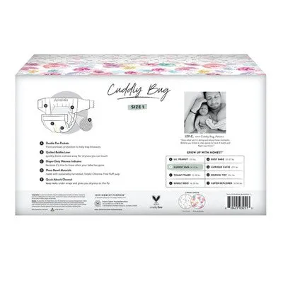 New - The Honest Company Clean Conscious Disposable Diapers Tutu Cute & Rose Blossom - Size 1 - 80ct