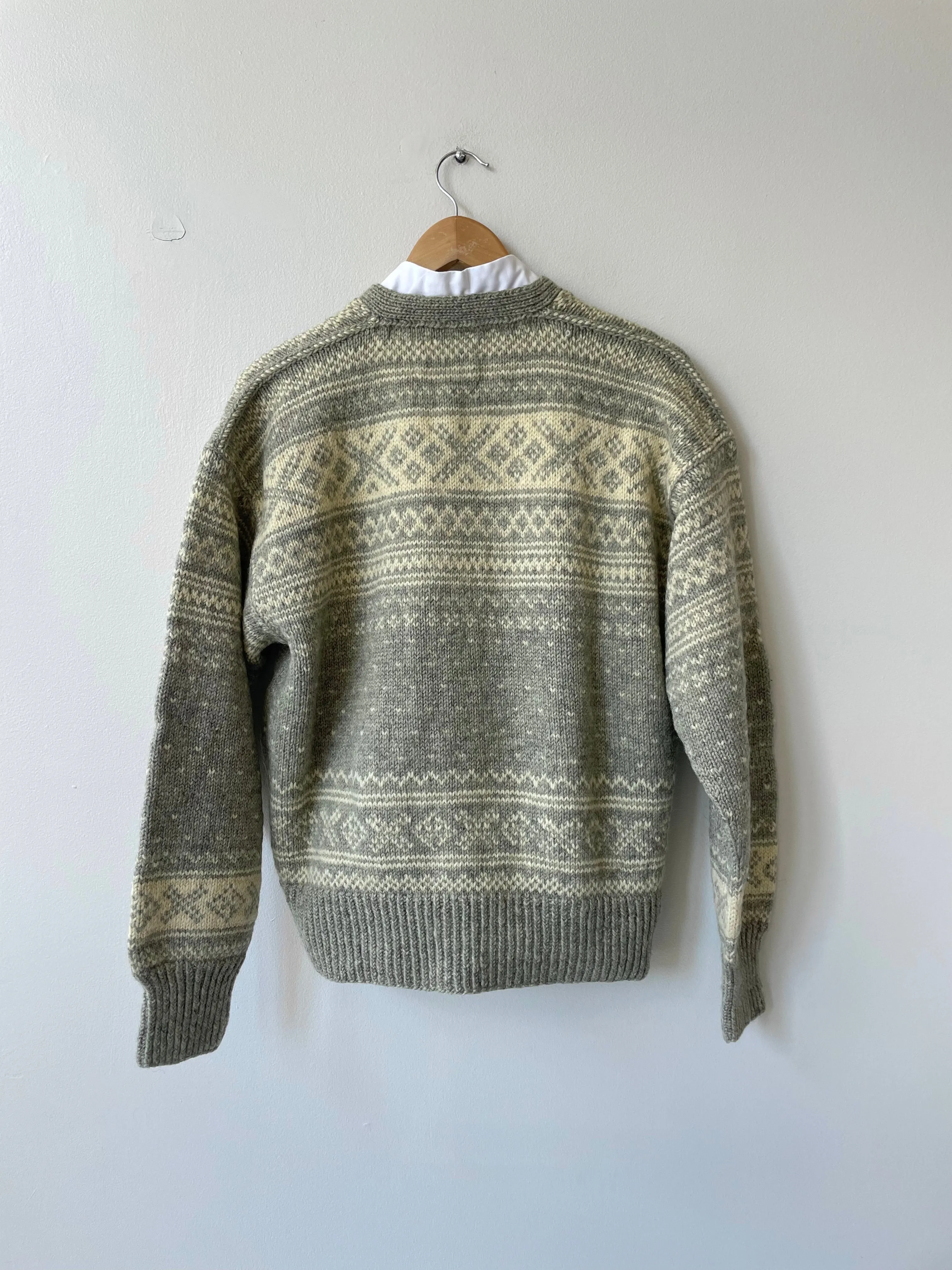 Norse Knit Wool Cardigan | 1970s