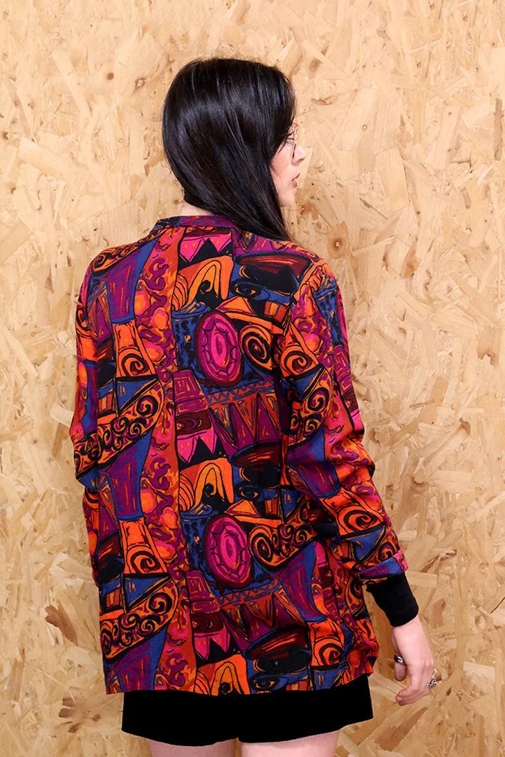 Orange Crush 90s Patterned Blazer