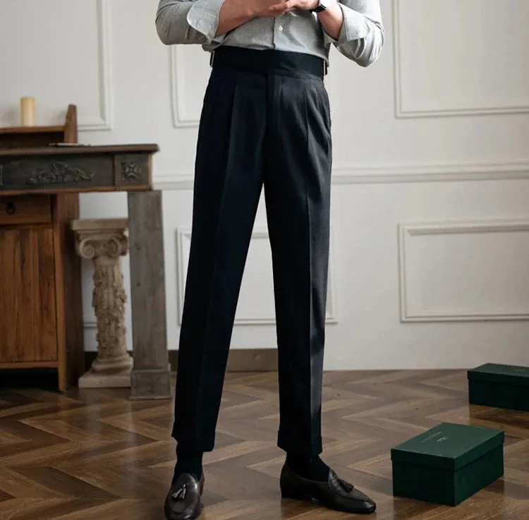 Parisian waist straight trousers